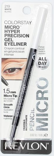 Revlon ColorStay Micro Hyper Precision Gel Eyeliner, Waterproof, 219 White