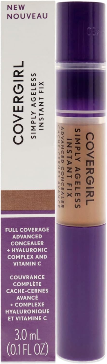 CoverGirl Simply Ageless Instant Fix Advanced Concealer, 390 Deep, 0.10 oz