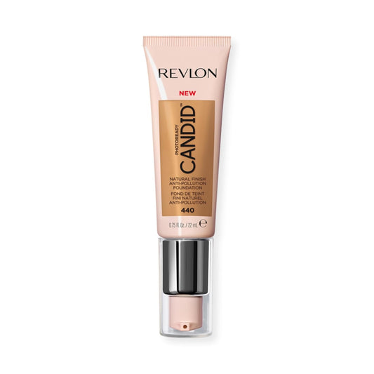 Revlon PhotoReady Candid Natural Finish Foundation, 440 Caramel, 0.75 Fl Oz