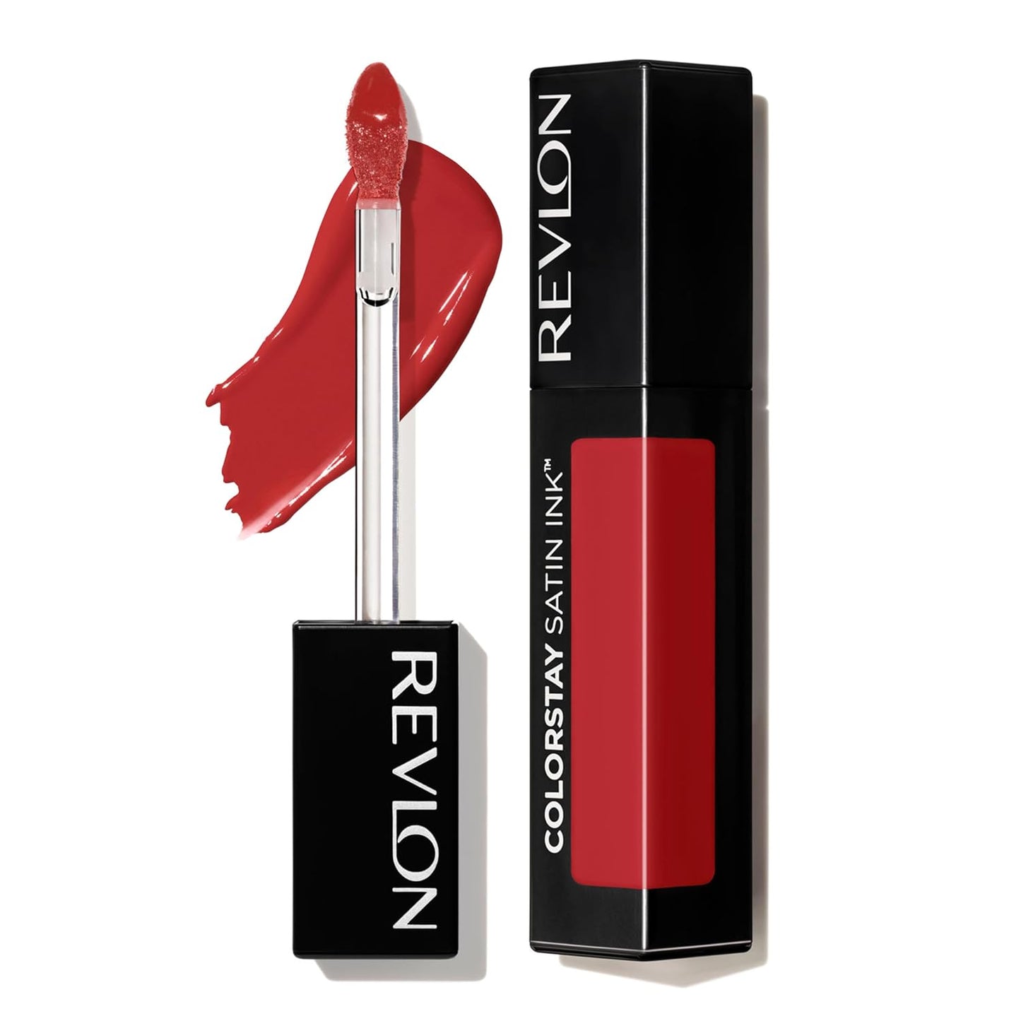 Revlon ColorStay Satin Ink Liquid Lipstick, with Black Currant Seed Oil, 015 Fired Up, 0.17 Fl Oz