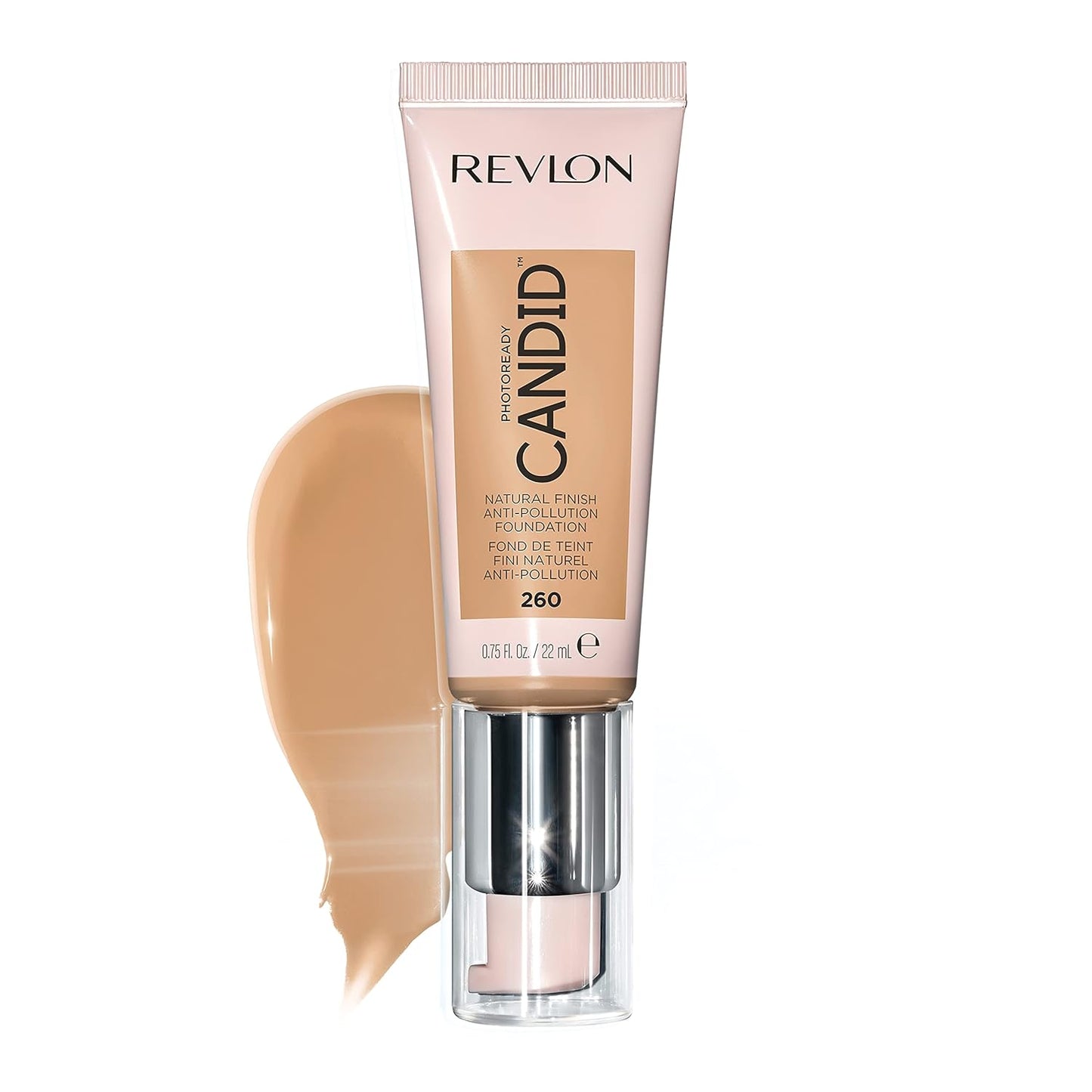 Revlon PhotoReady Candid Natural Finish Foundation, 260 Chai, 0.75 Fl Oz