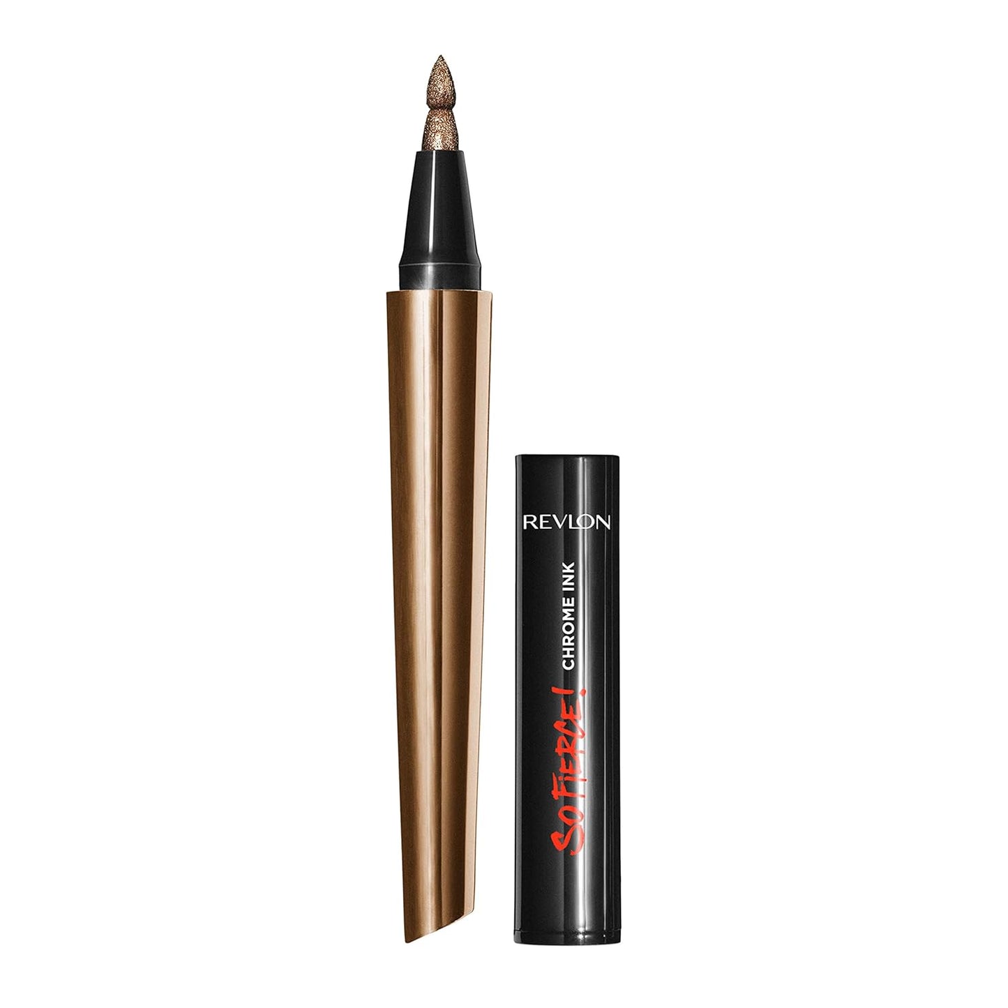 Revlon So Fierce! Chrome Ink Liquid Eyeliner, 902 Bronzage, 0.03 oz