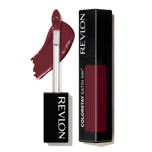 Revlon ColorStay Satin Ink Liquid Lipstick, with Black Currant Seed Oil, 021 Partner in Wine, 0.17 Fl Oz