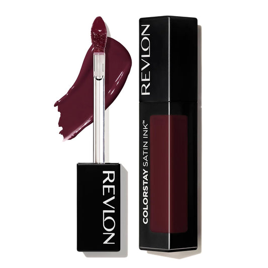 Revlon ColorStay Satin Ink Liquid Lipstick, with Black Currant Seed Oil, 035 Reigning Red, 0.17 Fl Oz