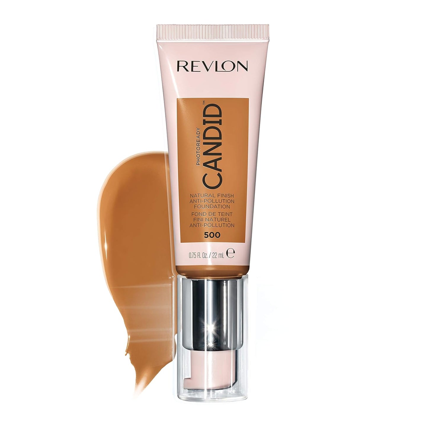 Revlon PhotoReady Candid Natural Finish Foundation, 500 Almond, 0.75 Fl Oz