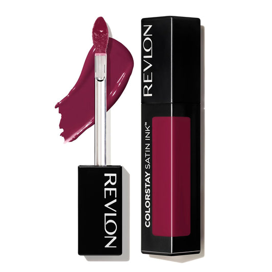 Revlon ColorStay Satin Ink Liquid Lipstick, with Black Currant Seed Oil, 034 Regal Ruby, 0.17 Fl Oz