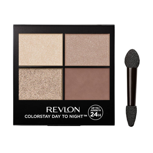 Revlon ColorStay Day to Night Eyeshadow Quad, Longwear Shadow Palette, 500 Addictive, 0.16 oz