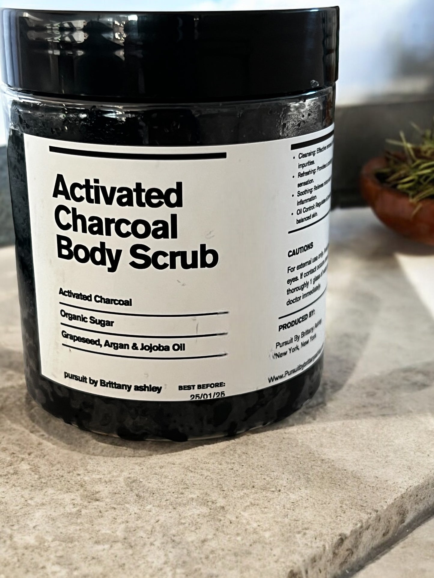 Activated Charcoal & Peppermint Body Scrub