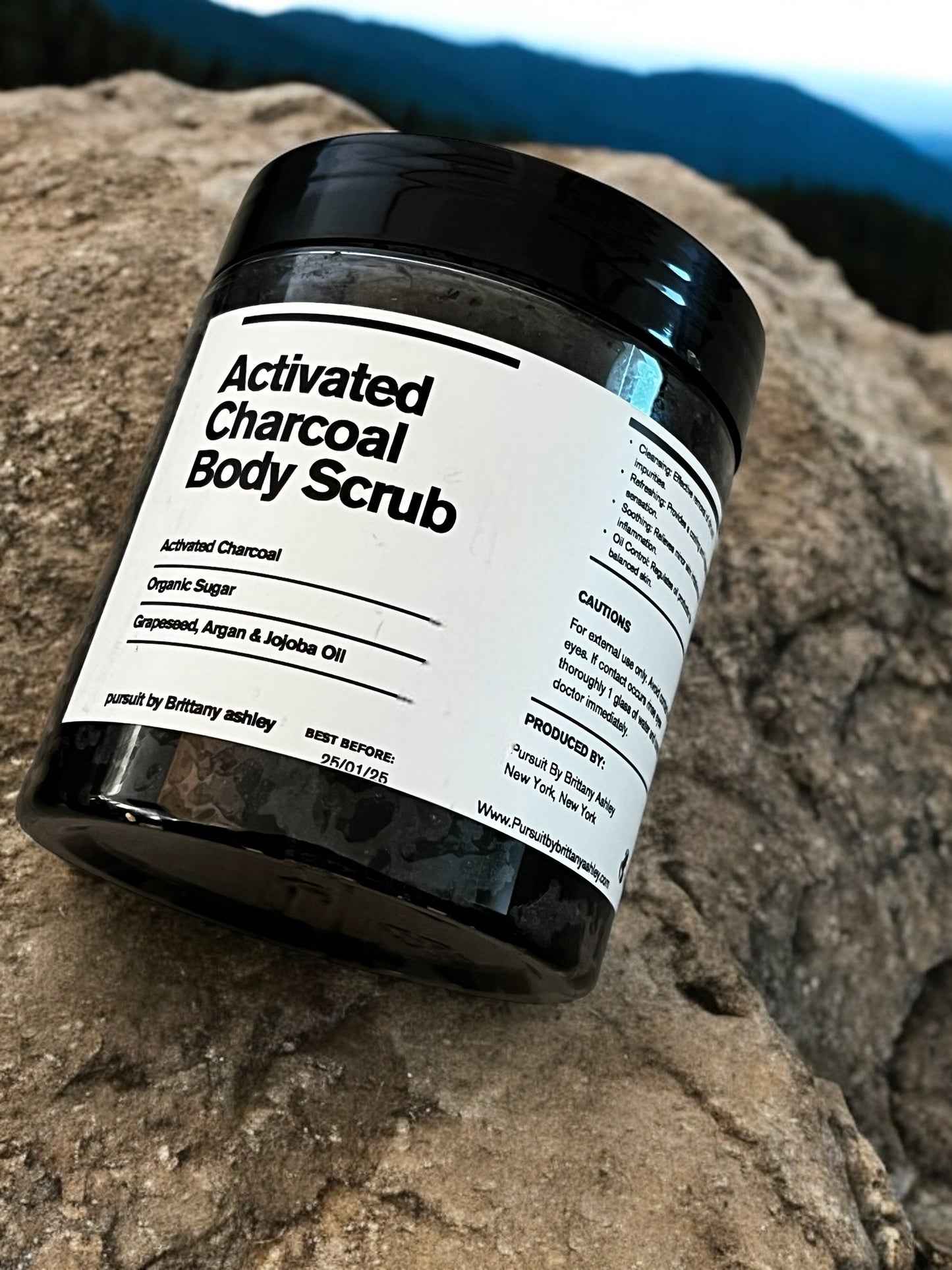 Activated Charcoal & Peppermint Body Scrub