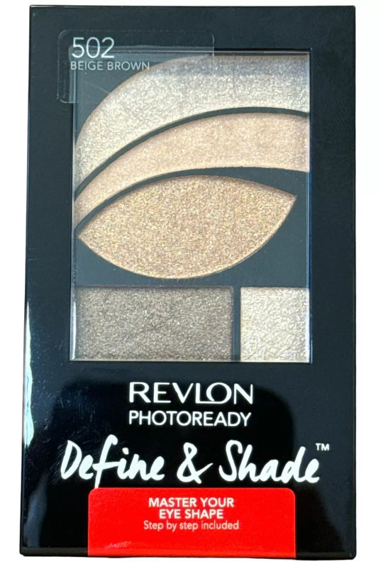 Revlon PhotoReady Define & Shade Eye Shadow Palette, 502 Beige Brown, 0.10 Oz