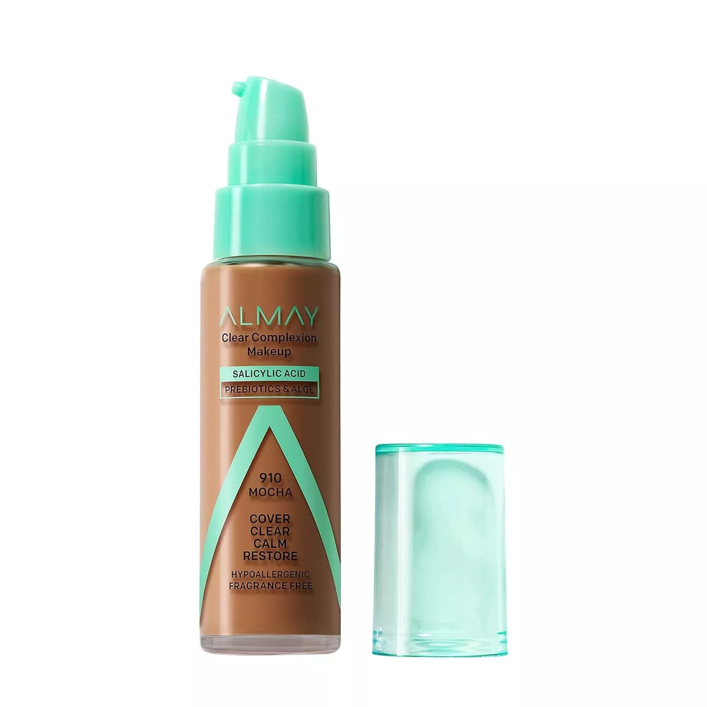 Almay Clear Complexion Acne Foundation Makeup with Salicylic Acid, 910 Mocha, 1 fl oz.