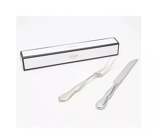 Lenox Fine Stainless Flatware, ARCHDALE 2pc Carving Knife & Fork Set